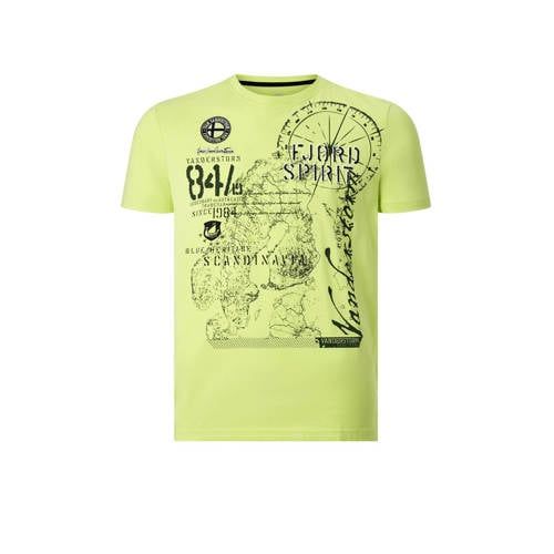 Jan Vanderstorm DOMINIK Plus Size Oversized T-shirt - Light Green with Print