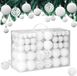 Casaria Kerstballen - Set van 100 Mat Glanzend 3 4 6cm - Wit