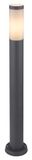WatioWave Boston Wandlamp van roestvrij staal, antraciet en kunststof, 1 x E27, 60 W, IP44