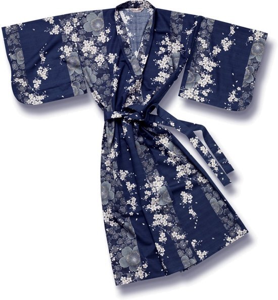 TA-HWA Japanse Yukata Kimono Sakura Blauw