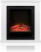Classic Fire Sfeerhaard Elektrisch Lugano - Sfeerhaard met Schouw 1800W - Electrische Haard met Verwarming, Afstandsbediening en Timer - Kachel Elektrisch met LED Vlammen - Vrijstaand - Wit