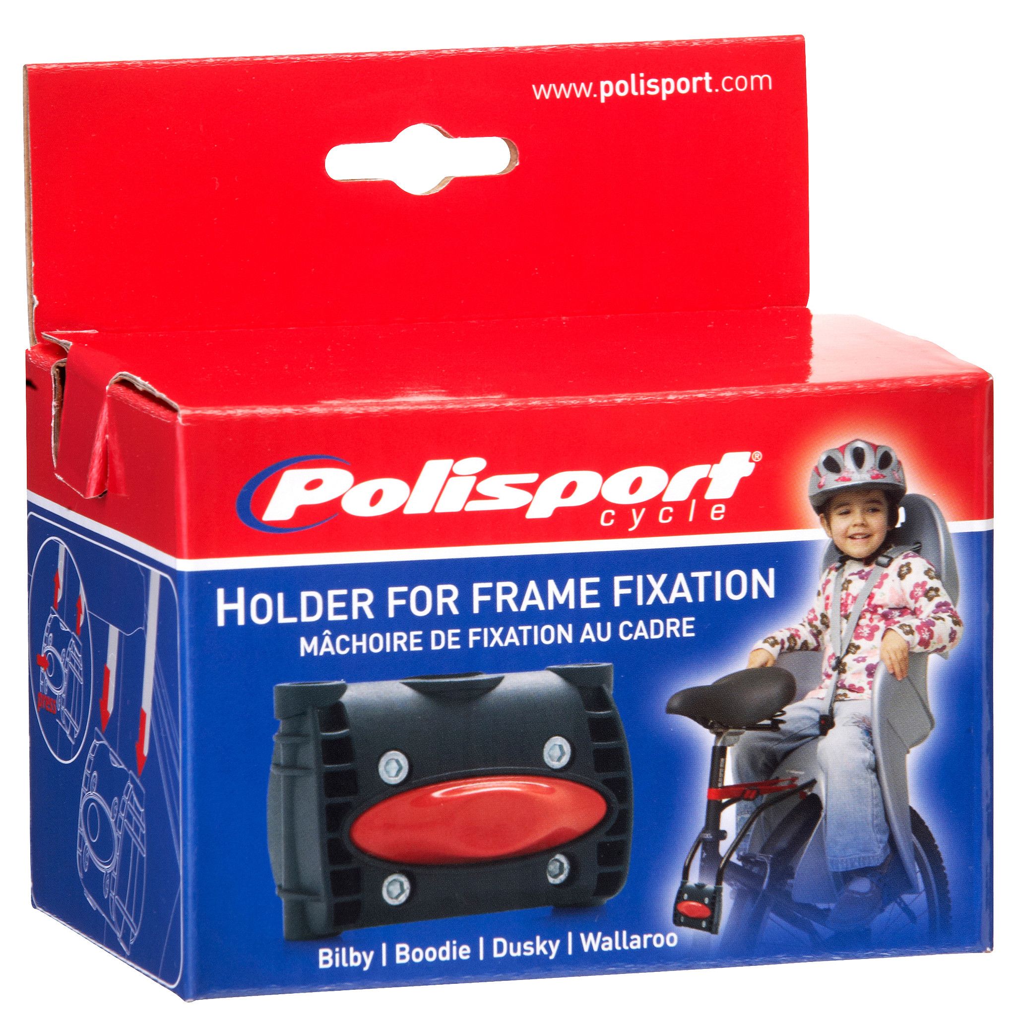 Polisport bevestigingsset - Zwart - Framebevestigingsset voor de Guppy/Bubbly/Boodie