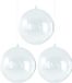 Merkloos / Sans marque Rayher Hobby Gmbh 3x Transparante hobby/DIY kerstballen 8 cm