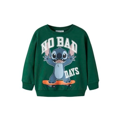 NAME IT MINI sweater met print - groen