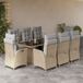 Maison Exclusive - Ensemble de jardin d'extérieur, 9 pièces, avec coussins, mélange de couleur beige, en polyrotin