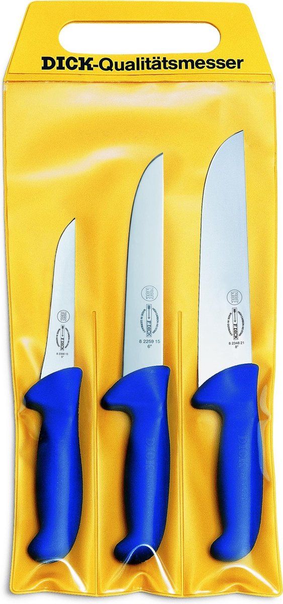 F.DICK Ergogrip messenset 3-delig - vleesmes in 3 maten - 4009215065589