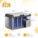 Glacière portable - Réfrigérateur/congélateur à compresseur 12V - Capacité 28 litres - 12/24 V CC et 100–240 V CA - adapté pour voiture, camping, caravane - 28 litres