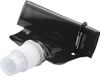Merkloos / Sans marque Makito Western Europe Set van 8x stuks waterzak / drinkfles met karabijnhaak - Zwart - 400 ml - Opvouwbaar