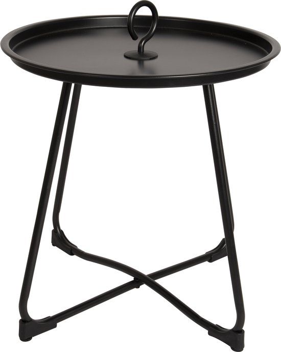 Bo-Camp Campingtafel Palmetto - 45x45 cm - Zwart - Staal