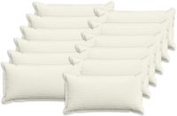 vidaXL Kussensloop 12 st houten crèmekleurig 40 x 80 cm corduroy