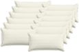 vidaXL Kussensloop 12 st houten crèmekleurig 40 x 80 cm corduroy