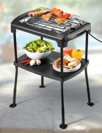 Unold UNO 58550 elektrische barbecue / zwart / vierkant