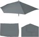 Housse de parasol de remplacement générique pour parasol demi-rond 270 cm - Protection UV 50+ - Anthracite