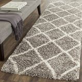Safavieh Hudson Shag Collection, hoogpolig, grijs en ivoor, 80 x 180 cm