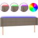 Tête de lit à LED taupe 203x16x78/88 cm tissu