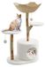 Bois Poteau griffoir - Tour d'escalade - 2 niveaux - Poteau griffoir - Panier/lit - Utilisable pour les chats d'intérieur