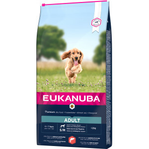 EUKANUBA Adult Small Medium zalm & gerst hondenvoer 12 kg