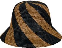 Barts Brindabella Zwart Dames Bucket Hat Raffia Gestreept S