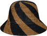 Barts Brindabella Zwart Dames Bucket Hat Raffia Gestreept S
