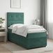 Prolenta Maison Exclusive - Lit boxspring avec matelas vert foncé 90 x 190 cm velours