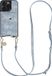 AVY Étui pour Apple iPhone 15 Pro Max | Avec Cordon et Porte-cartes | Compatible MagSafe | Étui en cuir artificiel avec Cordon bandoulière et Portefeuille | Long Denim | Denim