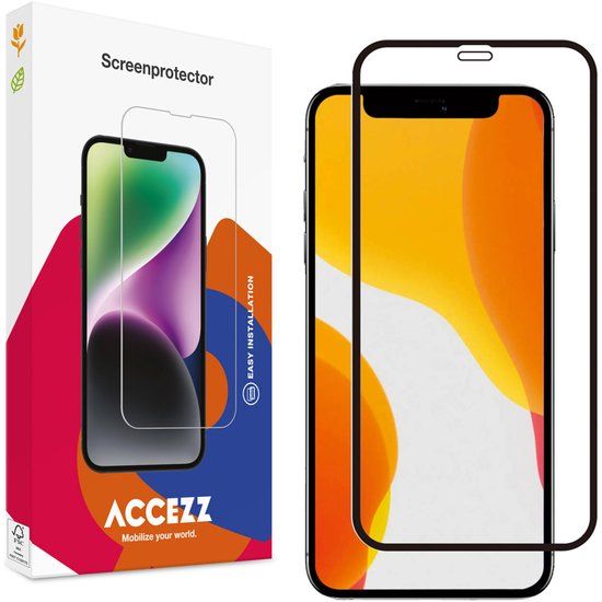 Accezz Screen Protector - Gehard Glas Full Cover - Geschikt voor Apple iPhone 12 Mini
