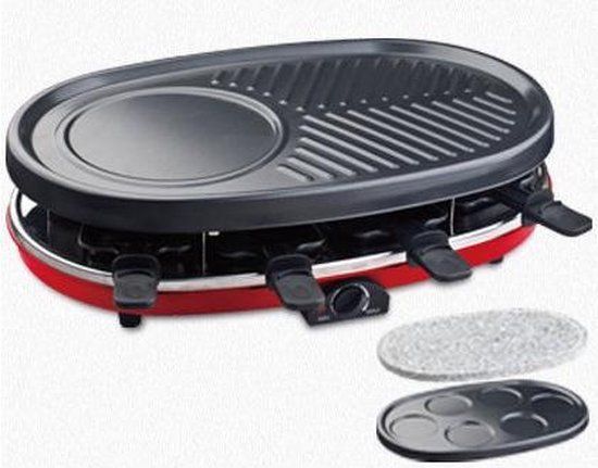 H.Koenig Party Raclette 4-in-1 RP418 Rood