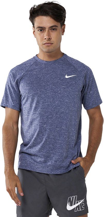 Nike Heathered Hydroguard Shirt Marine M
