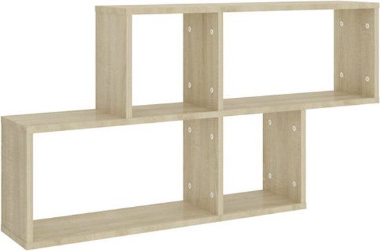 vidaXL Wandschap 100x18x53 cm bewerkt hout sonoma eikenkleurig