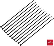 TRU COMPONENTS Kabelbinder 300 mm 4.8 mm Zwart 100 stuk(s)