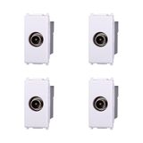 Elektronova Directe tv-stopcontact mannelijk wit compatibel Vimar Plana Kit 4 stuks 2250