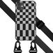 Selencia iPhone 11 Hoesje met Koord - Siliconen Design - Zwart / Irregular Check Black