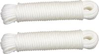 AMIG paracord touw - 2x - 10 meter - D5mm - 110kg - PE/PVC - blanc