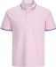 JACK&JONES JJEPAULOS POLO SS NOOS Heren Polo Korte Mouw Katoen Slim Fit Gestreept Prism Pink M