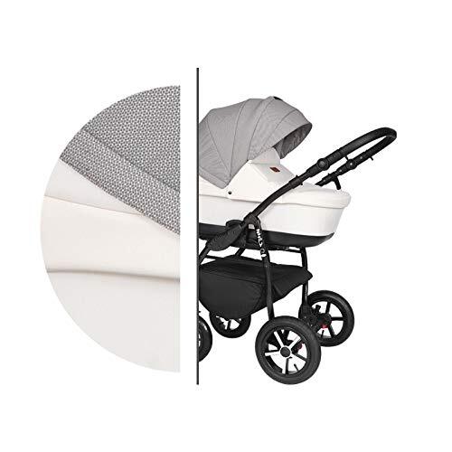 Lux4Kids Reissysteem 3in1 Isofix Buggy Pram Carrycot Pushchair Zipy Q door ChillyKids 3in1 with baby seat Grey Black ZQ/133B