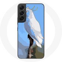 Maniacase Hoesje voor Samsung Galaxy S21 FE Kaketoe papegaaien witte vogels