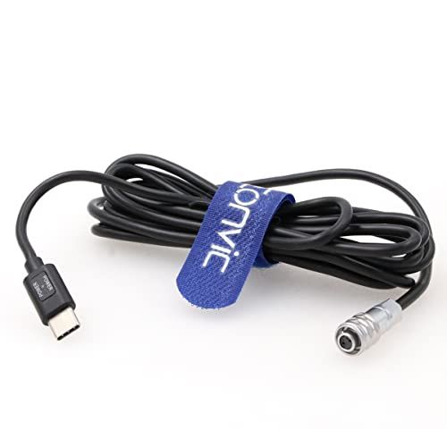 EONVIC BMPCC 4K Trigger Voedingskabel Weipu SF610 2 Pin Vrouwelijk naar USB Type-C Camera Batterij Voedingskabel voor BMPCC 4K 6K Blackmagic Pocket Cinema Camera (Weipu 2pin naar USB C rechte kabel)