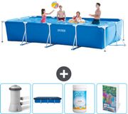 Intex Rechthoekig Frame Zwembad - 450 x 220 x 84 cm - Blauw
