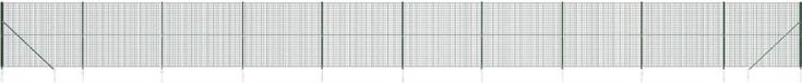 vidaXL Draadgaashek met grondankers, 2,2 x 25 m, groen