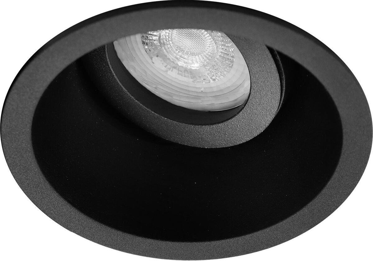 Qualu Spot Armatuur GU10 - Proma Zano Pro - Inbouw Rond - Mat Zwart - Aluminium - Kantelbaar - Ø93mm