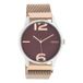 OOZOO Timepieces - Montre argentée avec bracelet en maille métallique or rose - C10868