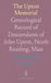 The Upton The Upton Memorial: Genealogical Record of Descendants of John Upton, North Reading, Mass