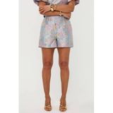 Ydence Gebloemde Short - Lichtblauw