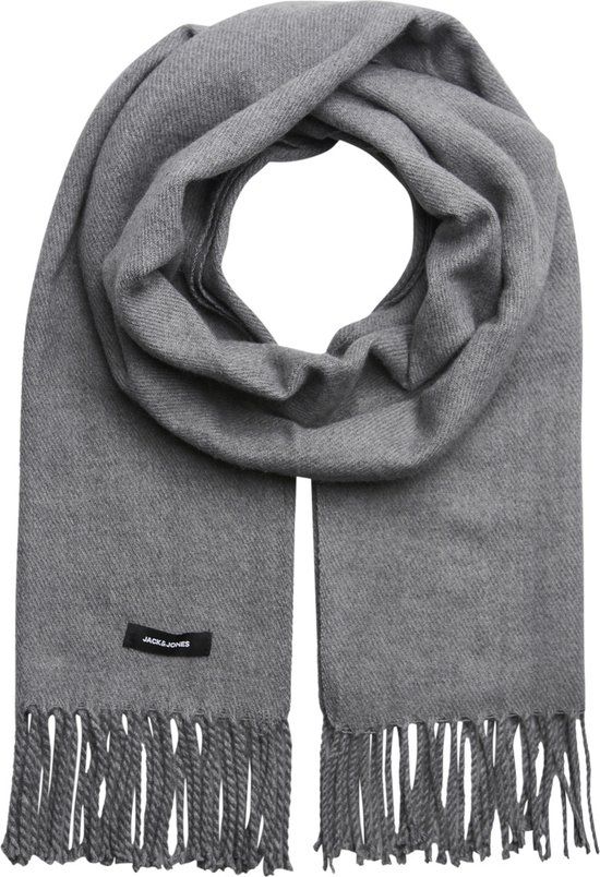 JACK & JONES JACSOLID WOVEN SCARF NOOS Heren Sjaal - Grey Melange - ONE SIZE