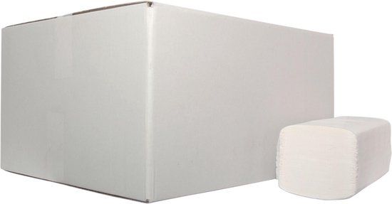 Cleaninq Euro Products Handdoekpapier Z-Fold 2-Laags Wit - 3200st - Wit