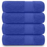 GC GAVENO CAVAILIA Vervaagbestendige badkamerset, 700 g/m² premium kwaliteit, extra absorberend 100% katoen, Egyptisch, koningsblauw, 4PK handdoek