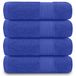 GC GAVENO CAVAILIA Vervaagbestendige badkamerset, 700 g/m² premium kwaliteit, extra absorberend 100% katoen, Egyptisch, koningsblauw, 4PK handdoek