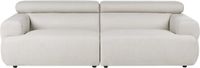 Beliani HOVDEN - Driezitsbank - Gebroken wit - Polyester