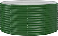 vidaXL Verhoogde tuinbak groen 140x140x68 cm gegalvaniseerd staal