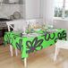 Bonamaison Tafelkleed, Anti-Mold, Sneldrogend, Waterdicht, 100% Polyester Tafellaken, Neon groene rook, 140 x 160 Cm